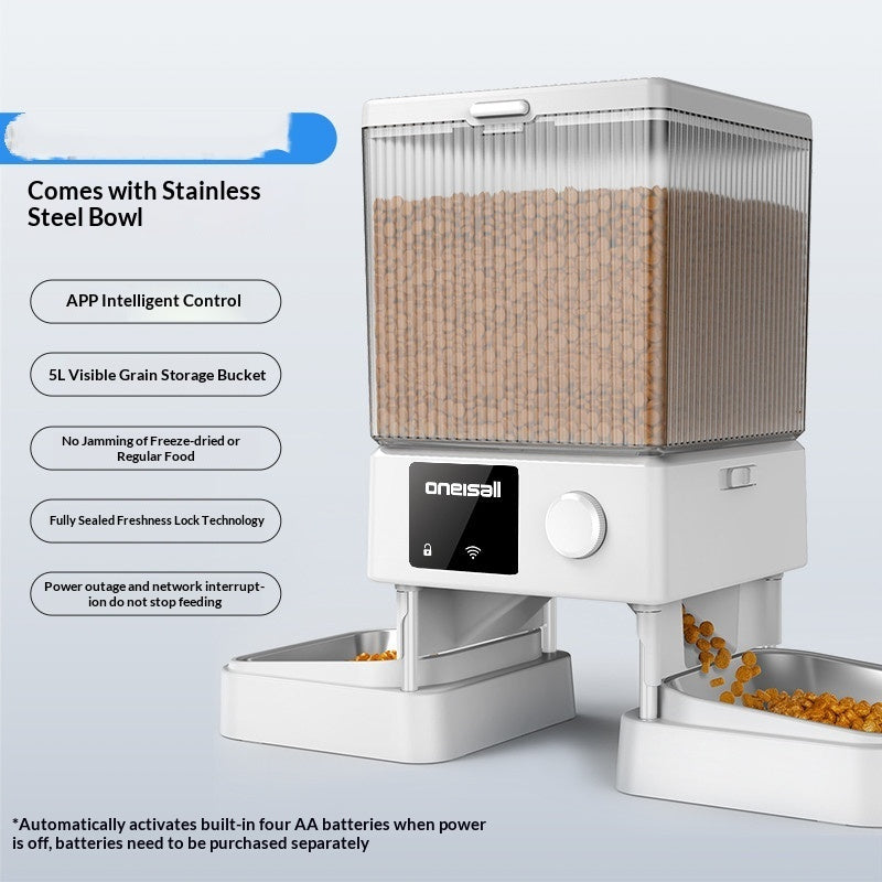 Smart Automatic Cat Feeder with Dual Timer Bowls