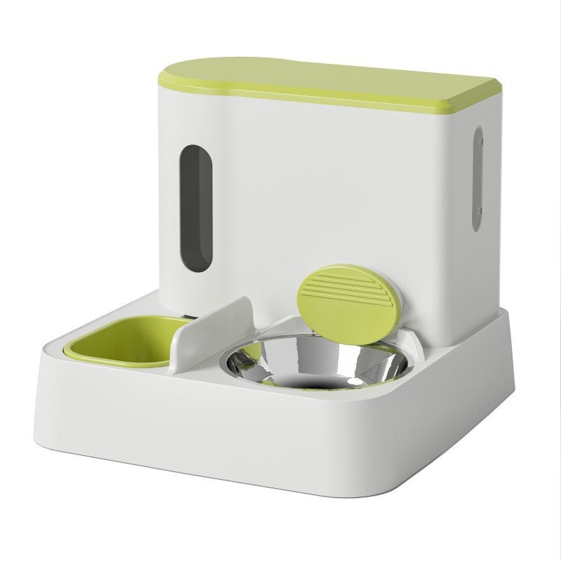 Integrated Automatic Cat Feeder Water Dispenser Double Bowl