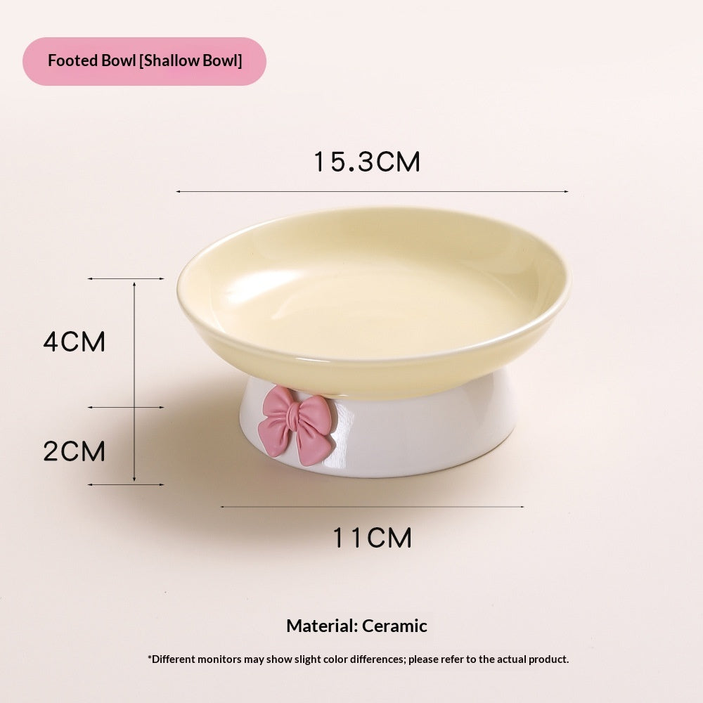 Elevated Ceramic Pet Water Bowl with Raised Stand