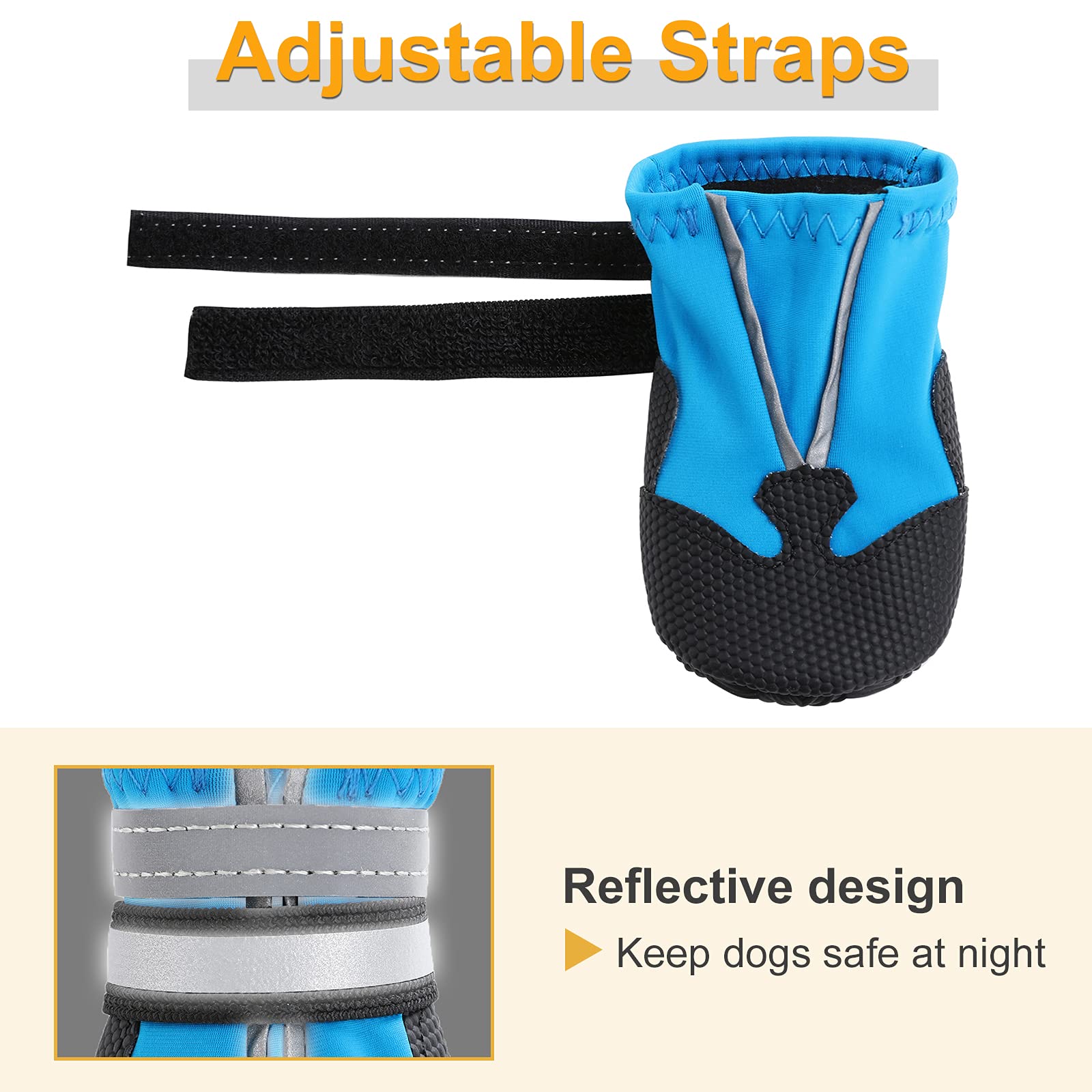 Water Resistant Non Slip Dog Boots for Winter Protection