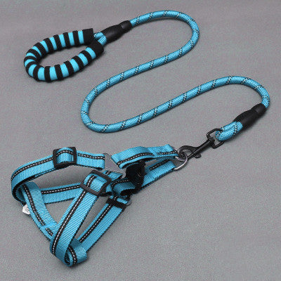 Dog Leash and Chest Harness Set for Walking