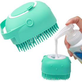 Silicone Pet Shampoo Massage Brush for Dogs and Cats