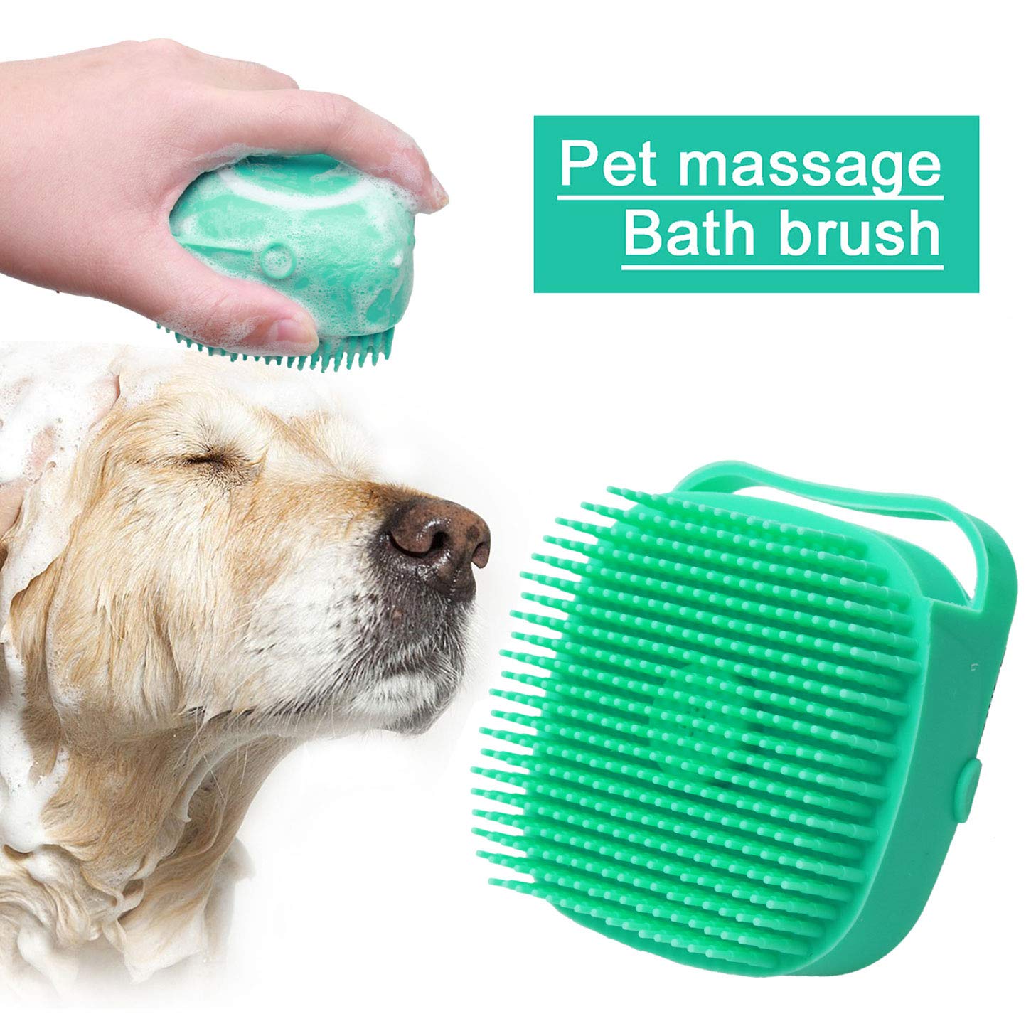 Silicone Pet Shampoo Massage Brush for Dogs and Cats