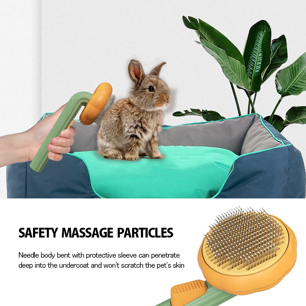 Self Cleaning Pumpkin Slicker Brush for Dogs and Cats