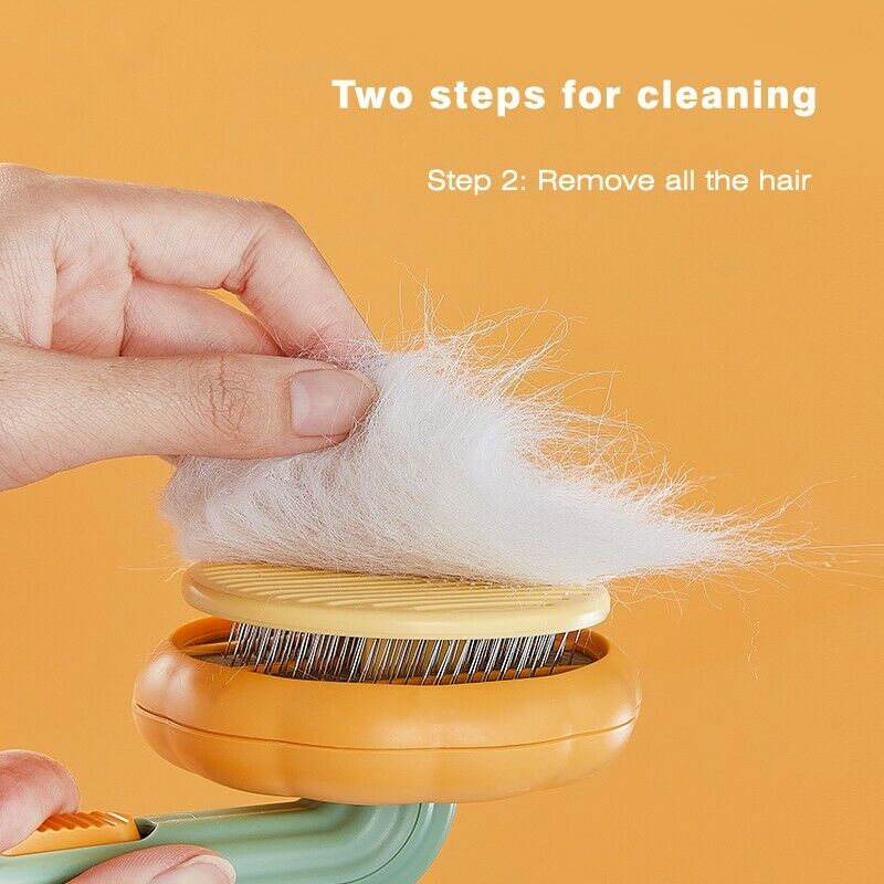 Self Cleaning Pumpkin Slicker Brush for Dogs and Cats
