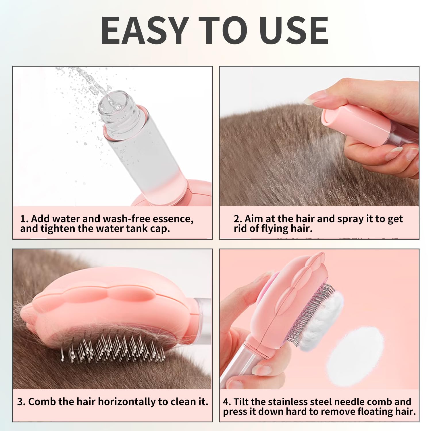 Self Cleaning Spray Slicker Brush for Dogs and Cats