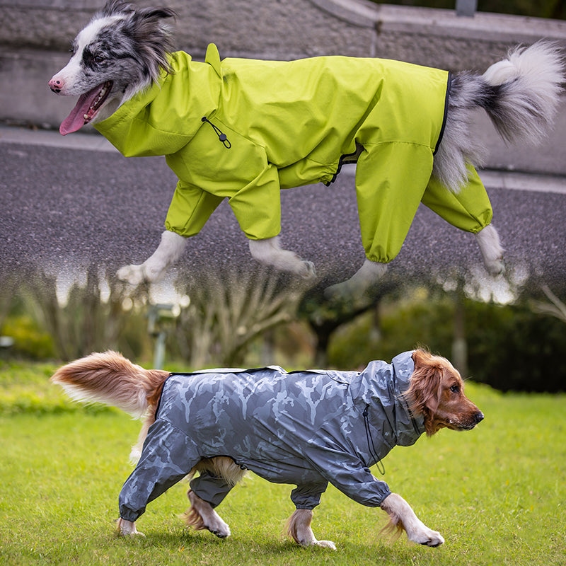 Waterproof Reflective Dog Raincoat for Large Outdoor Pets