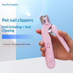 2-in-1 LED Electric Pet Nail Clipper Grinder Tool