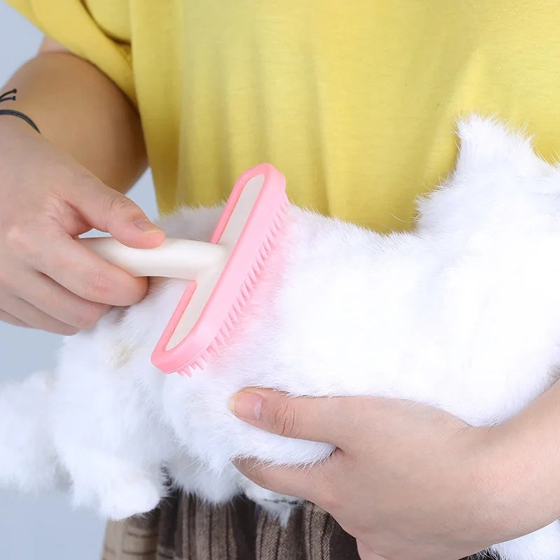 Silicone Small Pet Grooming Brush for Rabbits and Guinea Pigs