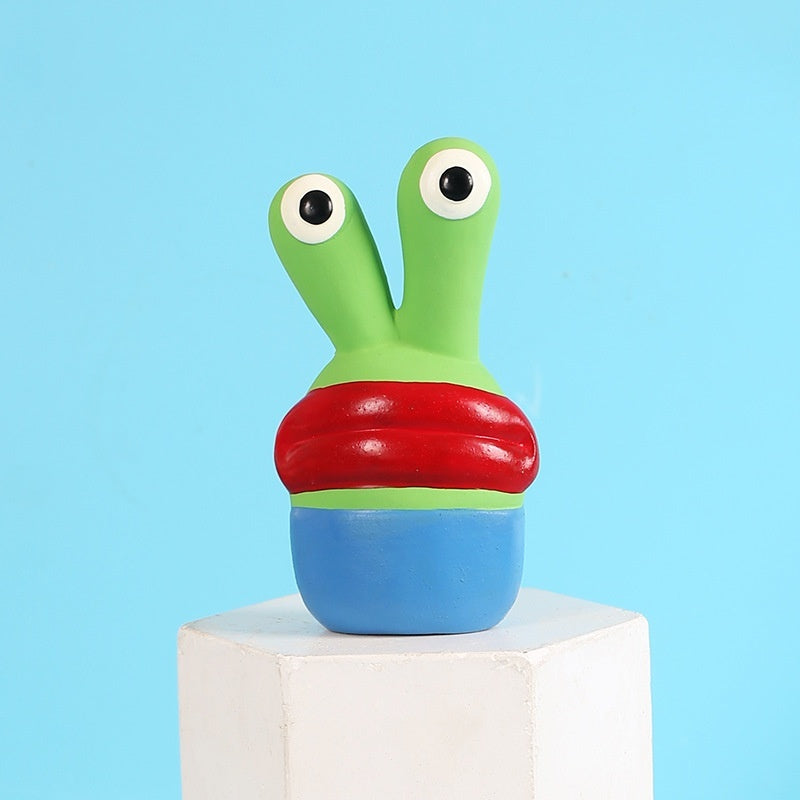 Natural Latex Squeaky Dog Chew Toy Bite Resistant