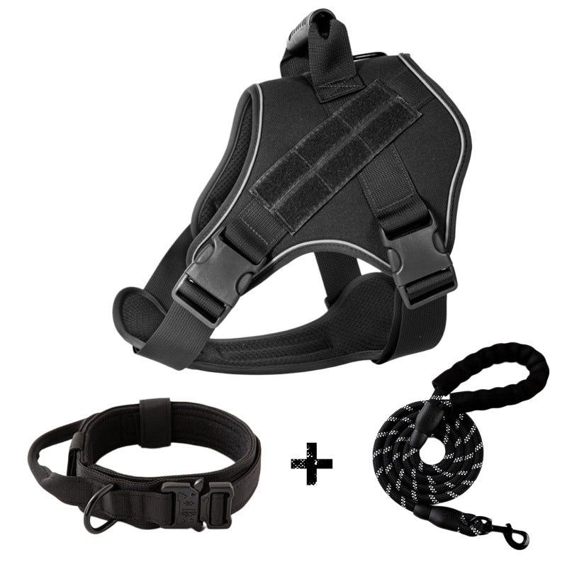 Breathable Tactical Dog Harness with Large Dog Leash