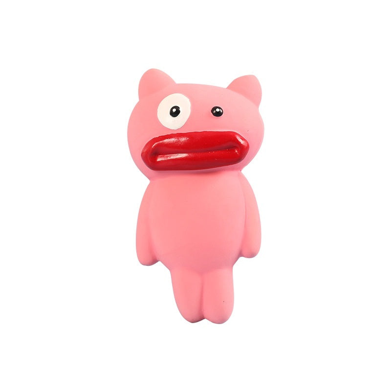 Natural Latex Squeaky Dog Chew Toy Bite Resistant