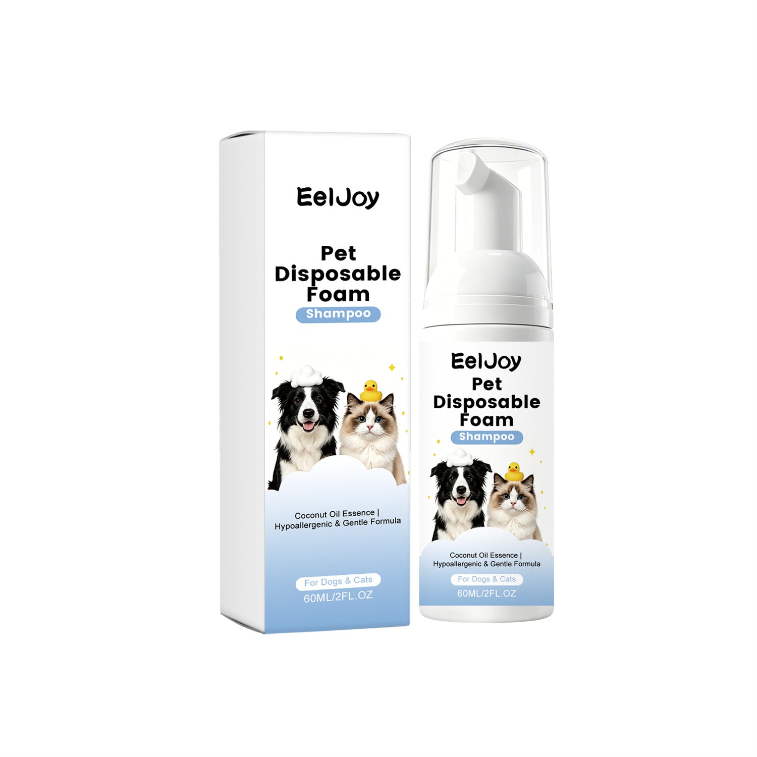 Disposable Foam Pet Shampoo for Waterless Easy Cleaning