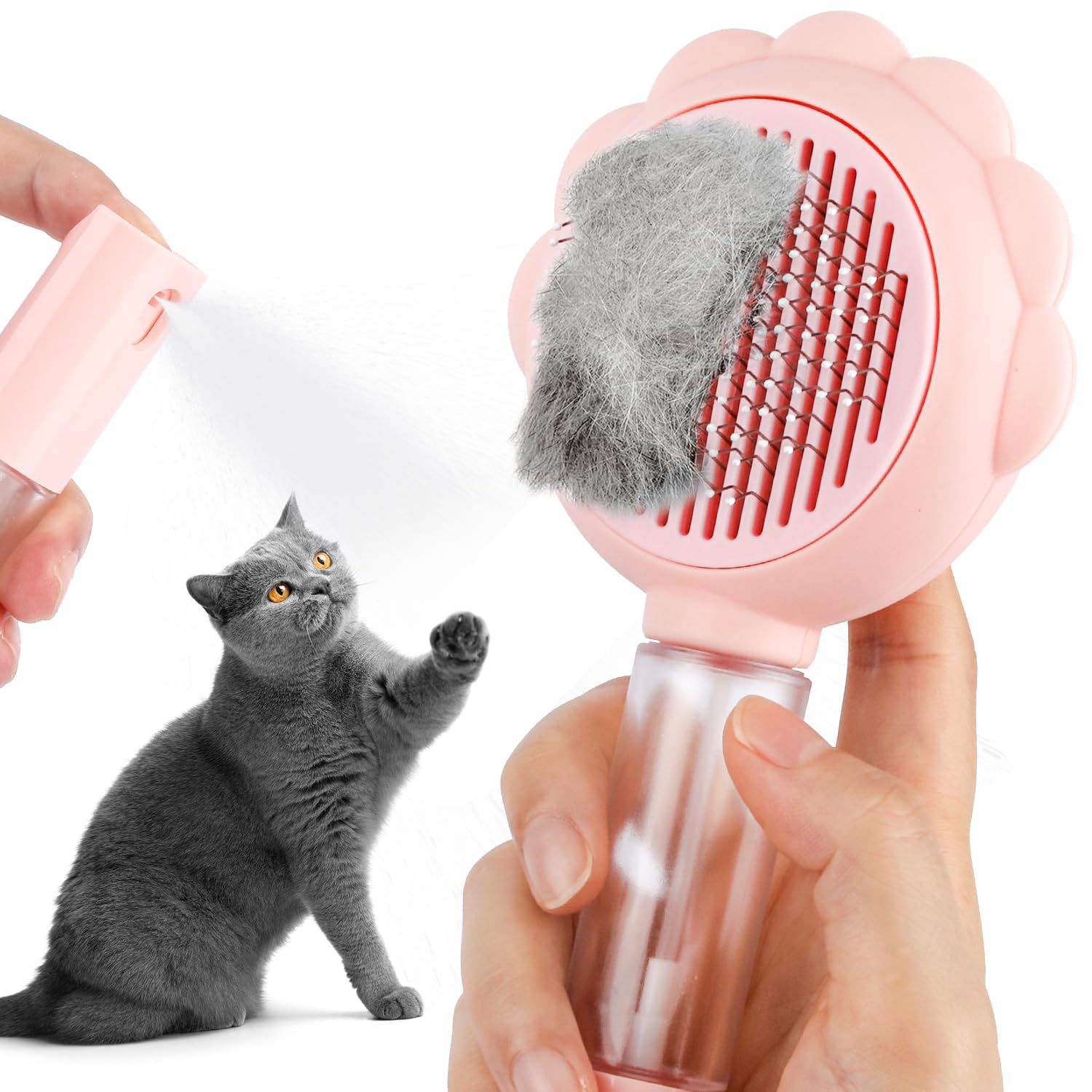 Self Cleaning Spray Slicker Brush for Dogs and Cats