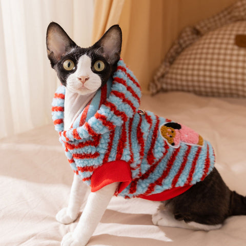 Fleece Dog Jacket Warm Two-Legged Autumn Winter Sweater Clothing