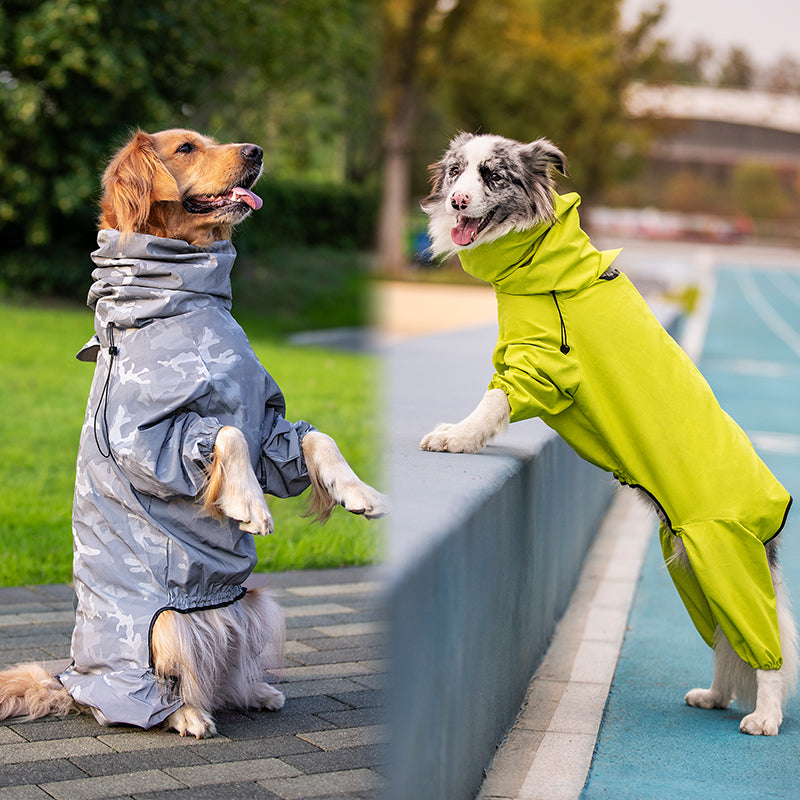 Waterproof Reflective Dog Raincoat for Large Outdoor Pets