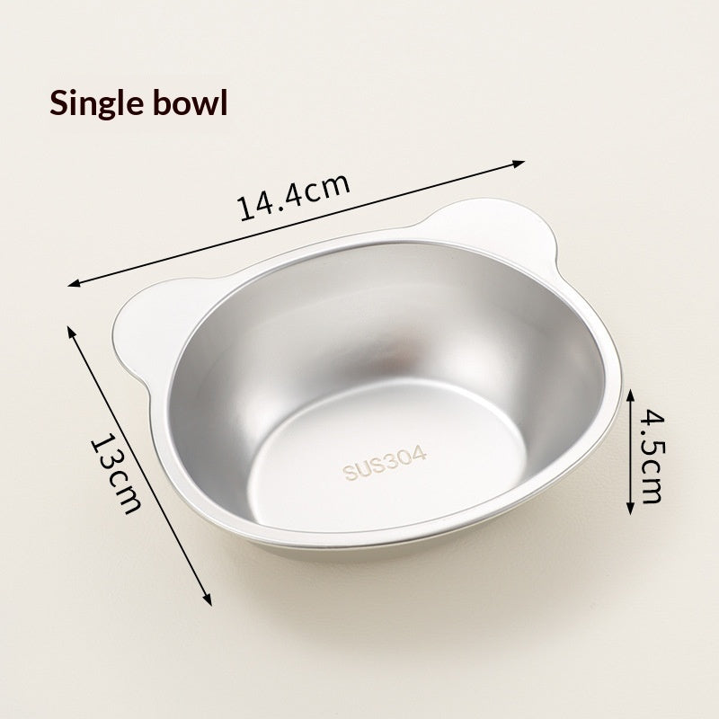 304 Stainless Steel Pet Food Water Bowl Durable