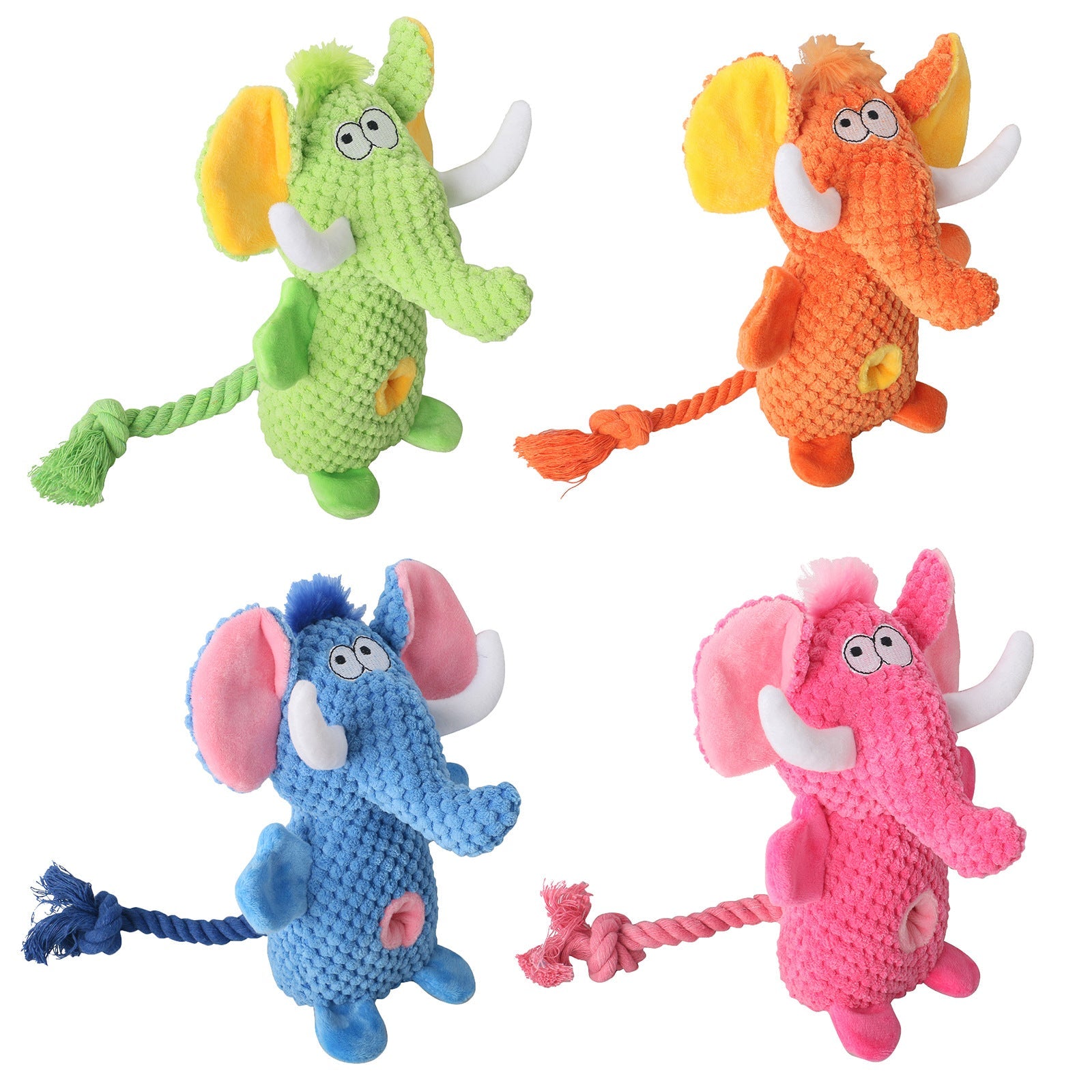 Snuffle Plush Squeaky Dog Toy with Hidden Treat Pockets