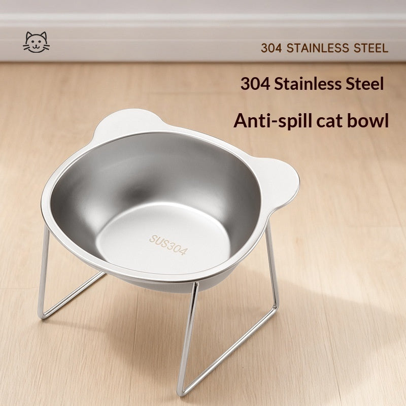 304 Stainless Steel Pet Food Water Bowl Durable