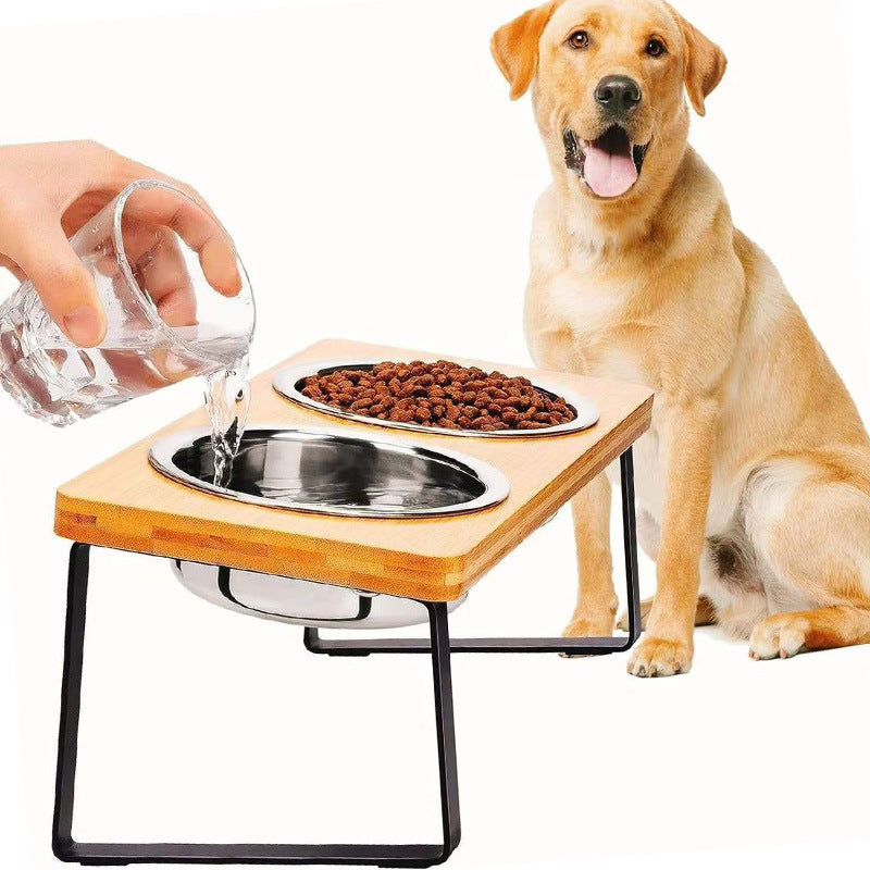 Anti-Tip Elevated Stainless Steel Large Capacity Pet Bowl