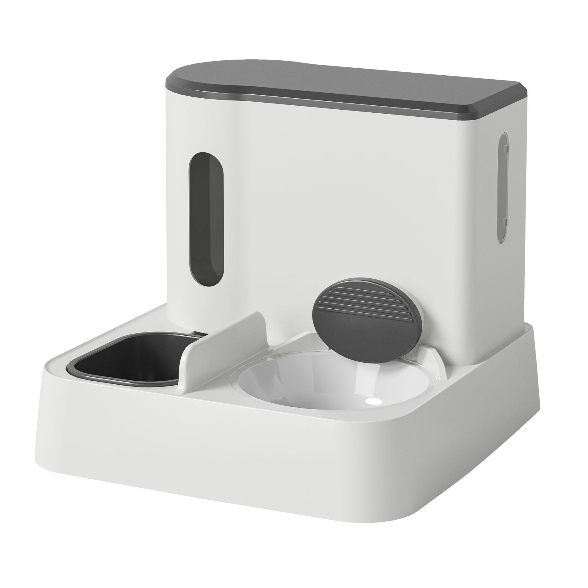 Integrated Automatic Cat Feeder Water Dispenser Double Bowl