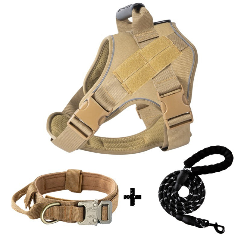 Breathable Tactical Dog Harness with Large Dog Leash