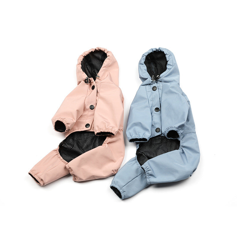 All-Inclusive Waterproof Hooded Raincoat for Dogs Outdoor Protection