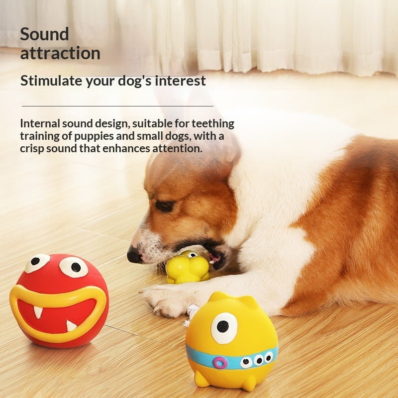 Natural Latex Squeaky Dog Chew Toy Bite Resistant