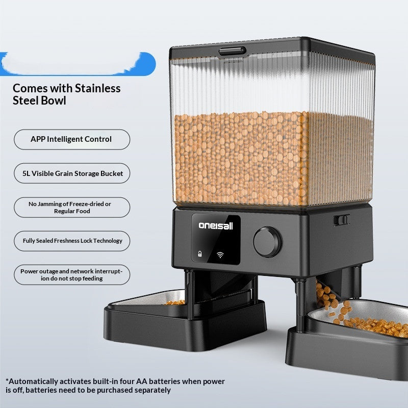 Smart Automatic Cat Feeder with Dual Timer Bowls