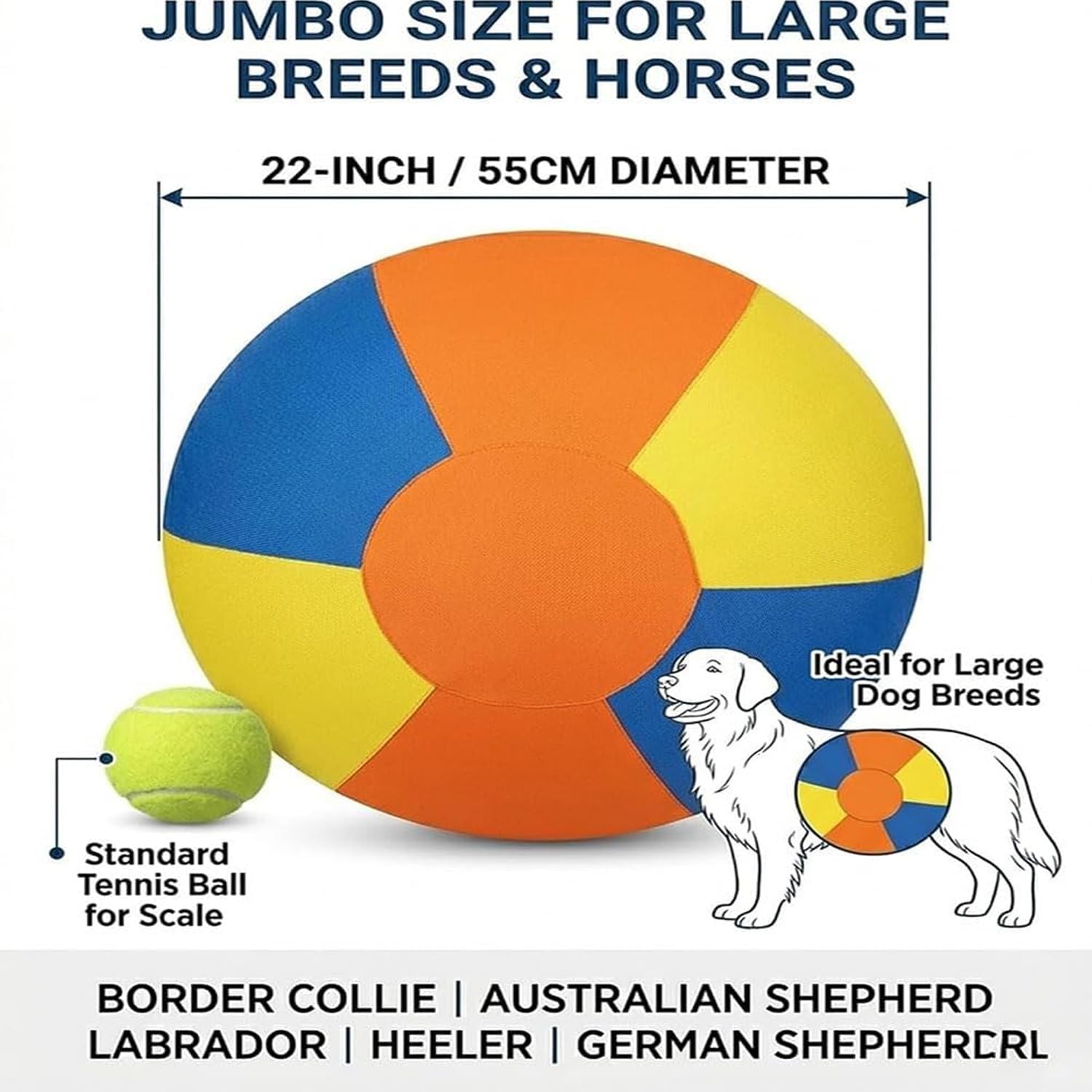 Large Herding Ball with Handles for Dog Training