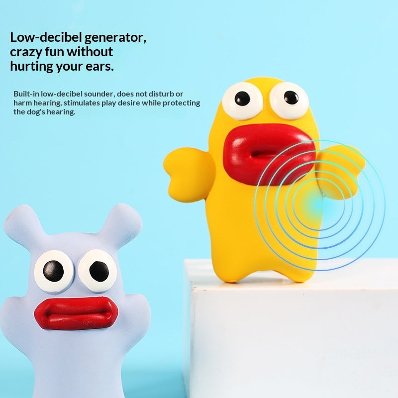 Natural Latex Squeaky Dog Chew Toy Bite Resistant