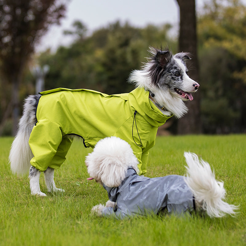 Waterproof Reflective Dog Raincoat for Large Outdoor Pets