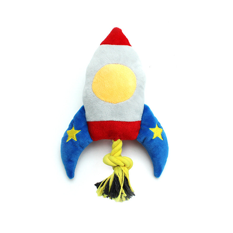 Cartoon Plush Rope Dog Chew Toy for Teeth Cleaning