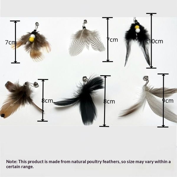 Insect Feather Bell Replacement Head for Cat Toy