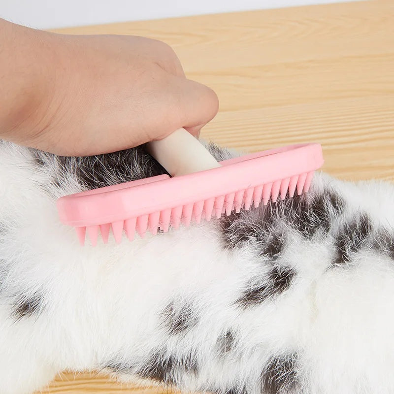 Silicone Small Pet Grooming Brush for Rabbits and Guinea Pigs