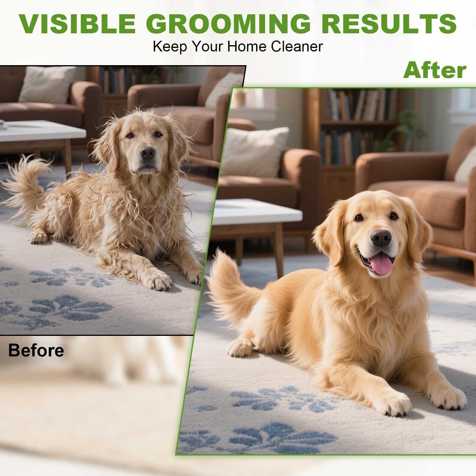 Double-Sided Dematting Comb for Dogs Cats Thick Coats Grooming