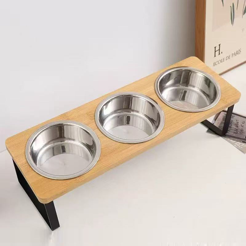 Anti-Tip Elevated Stainless Steel Large Capacity Pet Bowl