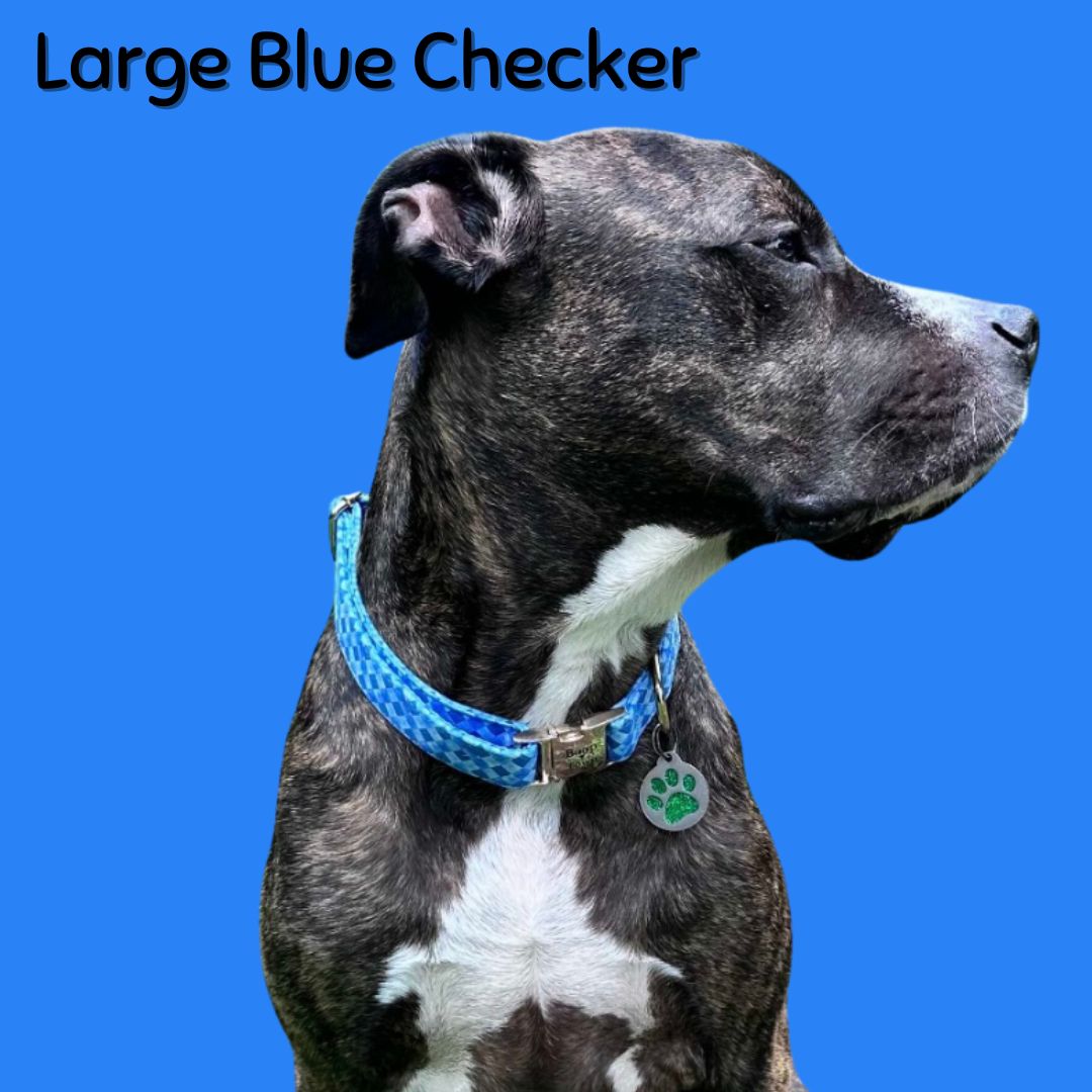 Soft Cotton Dog Collar with Quick Release Metal Buckle