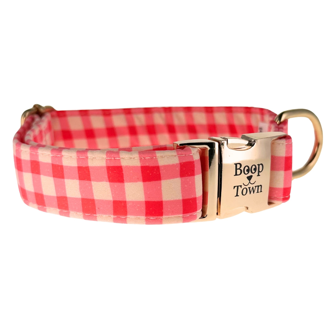Soft Cotton Dog Collar with Quick Release Metal Buckle