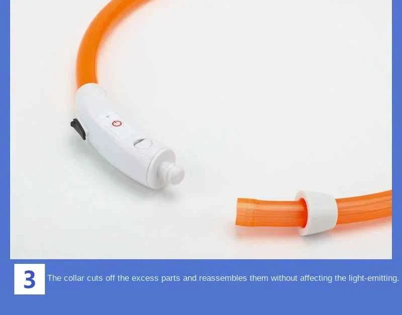 USB Rechargeable LED Dog Collar for Night Safety Visibility