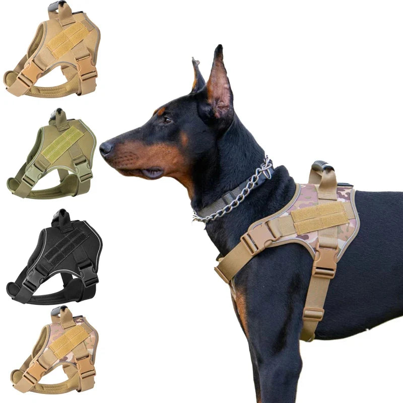 Tactical Dog Harness Adjustable Training Vest for All Sizes