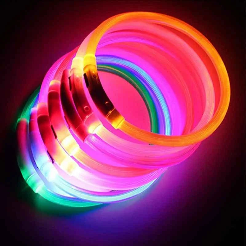 USB Rechargeable LED Dog Collar for Night Safety Visibility