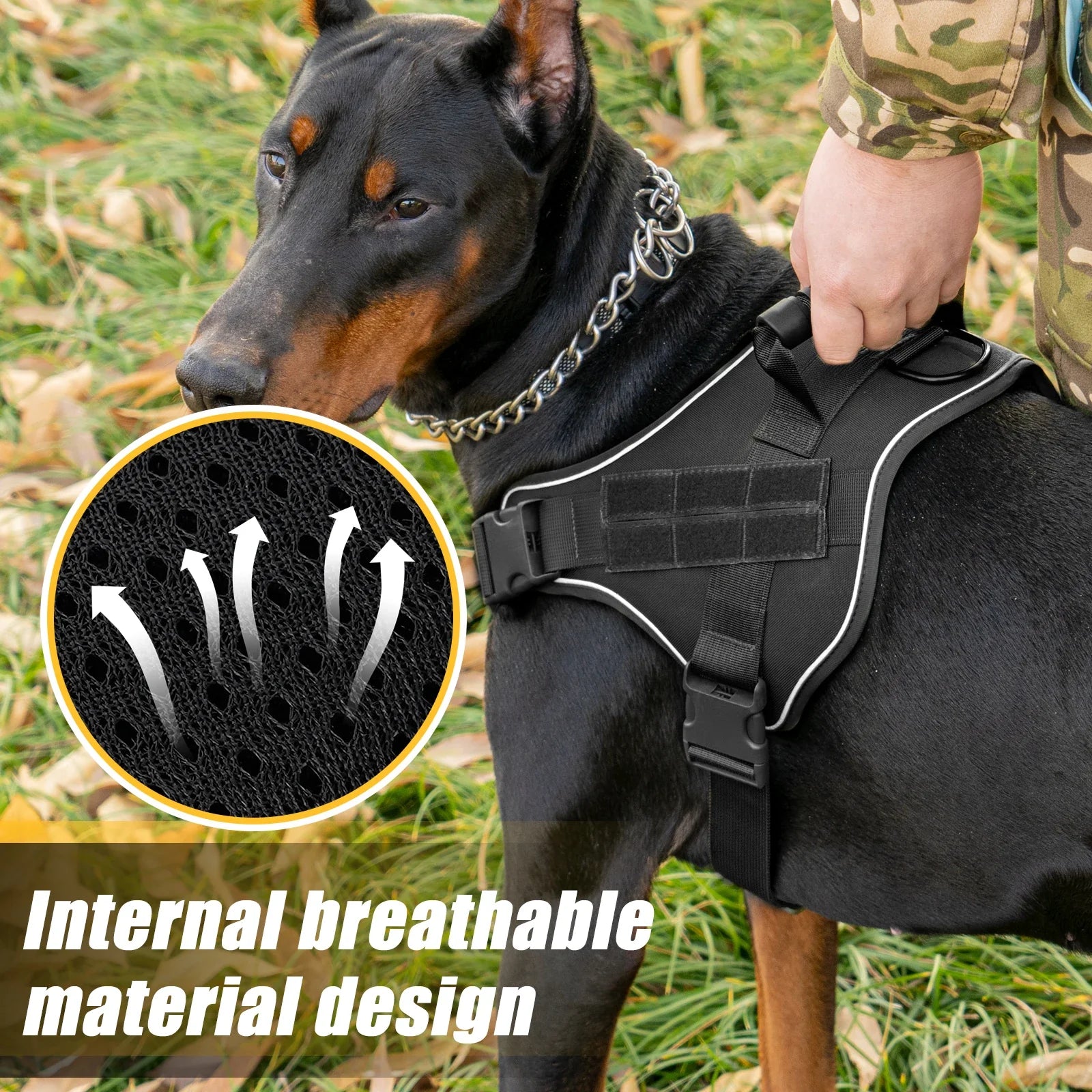 Tactical Dog Harness Adjustable Training Vest for All Sizes