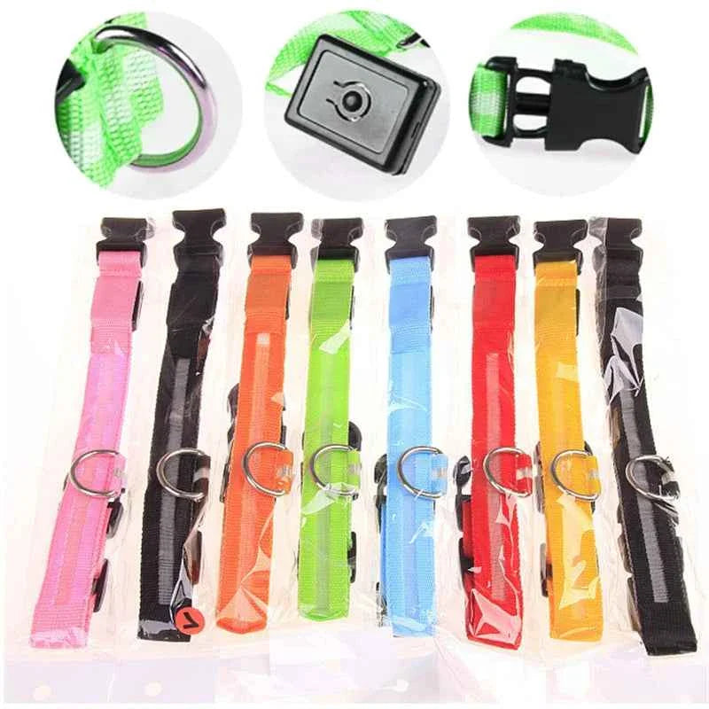 USB Rechargeable LED Dog Collar for Night Safety Visibility