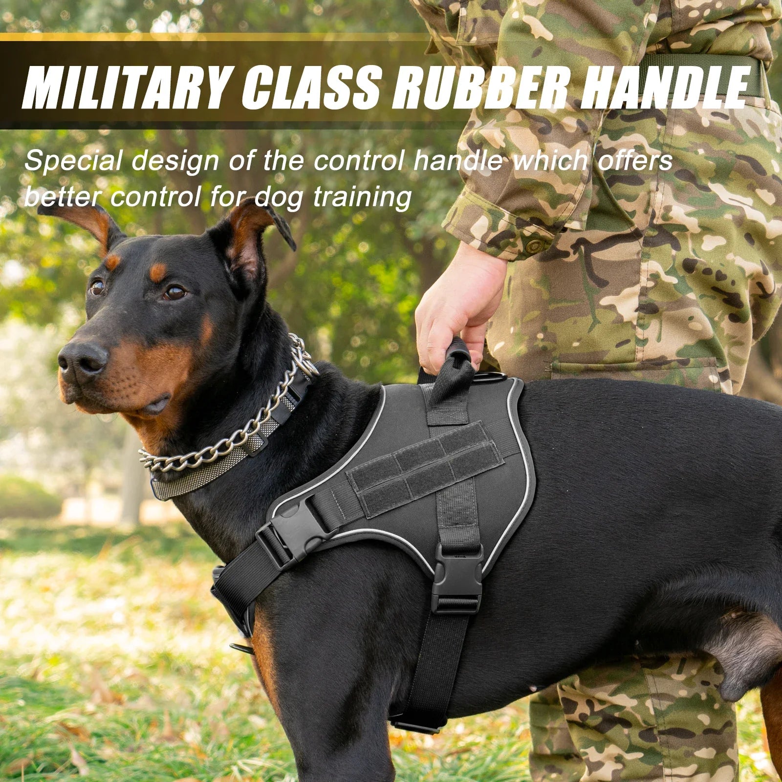 Tactical Dog Harness Adjustable Training Vest for All Sizes
