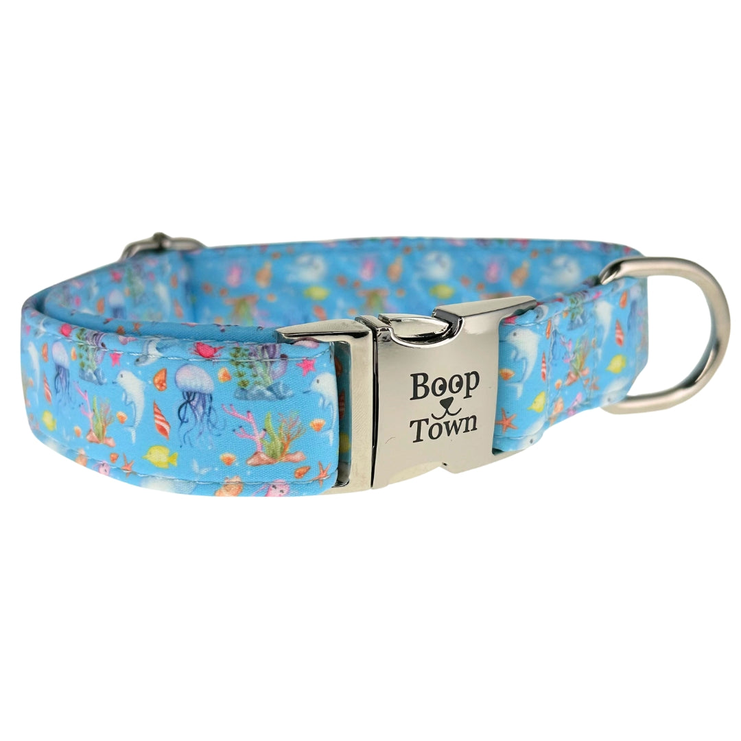 Soft Cotton Dog Collar with Quick Release Metal Buckle