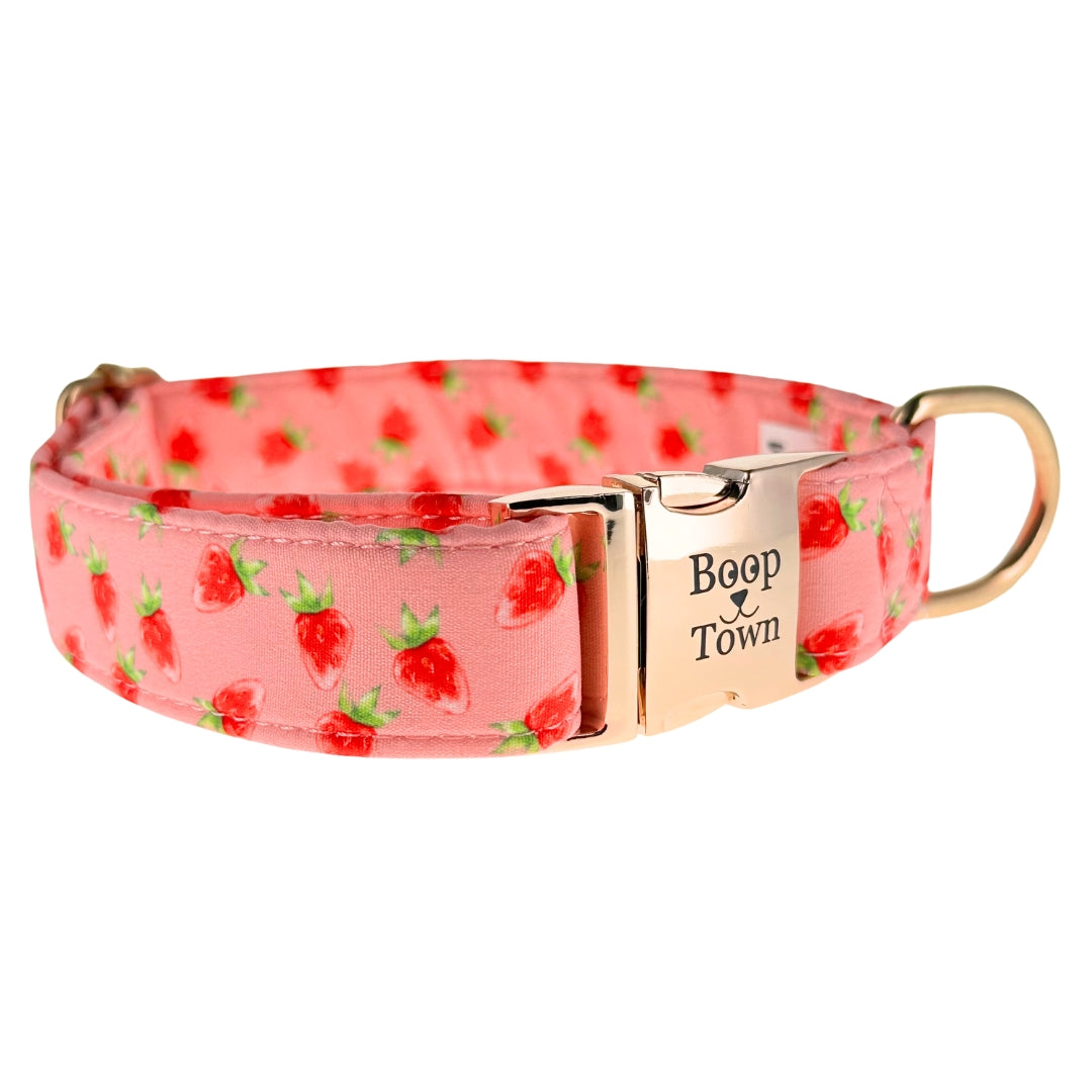 Soft Cotton Dog Collar with Quick Release Metal Buckle