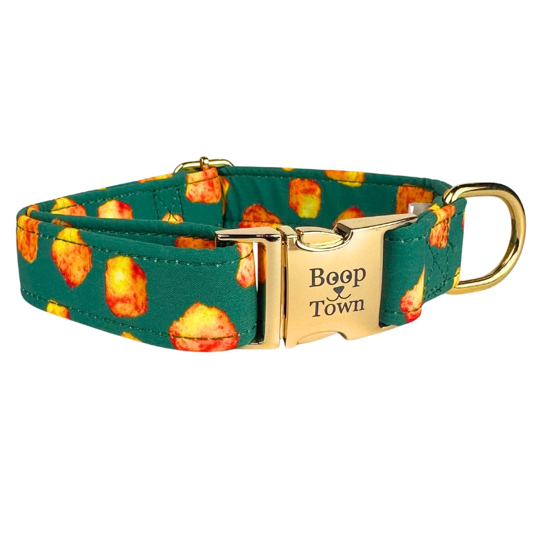 Soft Cotton Dog Collar with Quick Release Metal Buckle