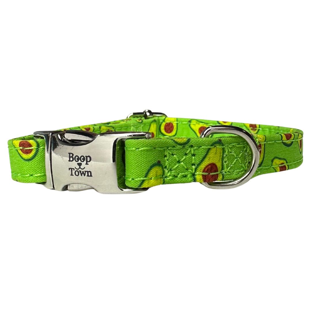 Soft Cotton Dog Collar with Quick Release Metal Buckle