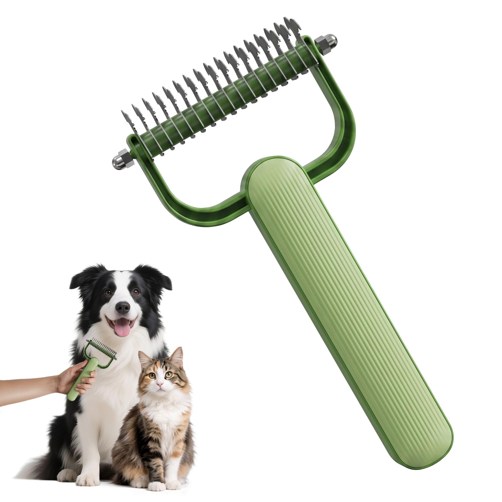 Double-Sided Dematting Comb for Dogs Cats Thick Coats Grooming